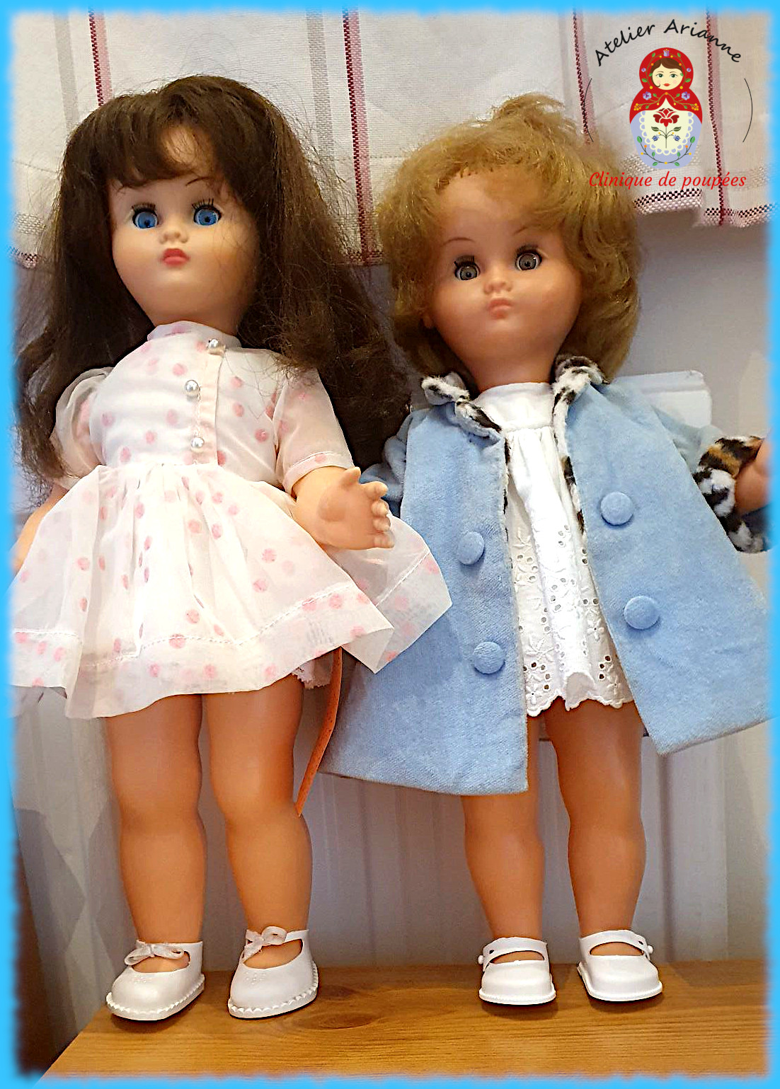 Poupée Bella en tenue d’origine — 04/01/2026 à 15 h 39 — Série : TOUS ENSEMBLE DANS LA VIE DU MUSÉE « Présentation des poupées dans leurs vêtements d’origine » Poupées Bella — document original du blog, vue 1 — vue 1.