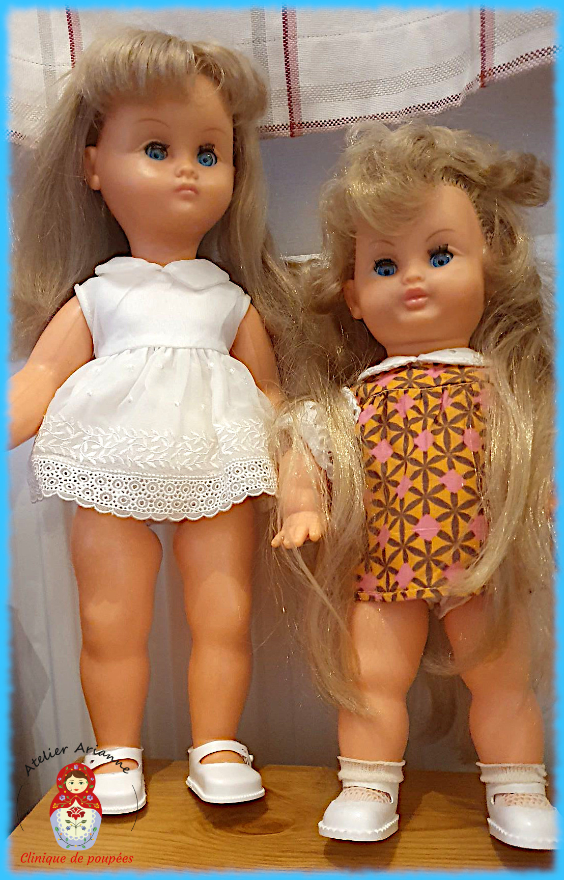 Poupée Bella en tenue d’origine — 04/01/2026 à 16 h 26 — Série : TOUS ENSEMBLE DANS LA VIE DU MUSÉE « Présentation des poupées dans leurs vêtements d’origine » Poupées Bella — document original du blog, vue 1 — vue 1.