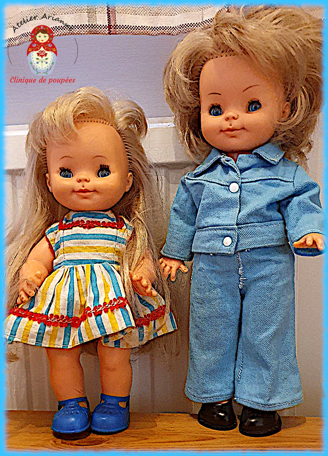 Poupée Bella en tenue d’origine — 04/01/2026 à 16 h 49 — Série : TOUS ENSEMBLE DANS LA VIE DU MUSÉE « Présentation des poupées dans leurs vêtements d’origine » Poupées Bella — document original du blog, vue 1 — vue 1.