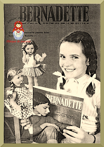 Poupée Nadette de Bella- La petite fille du magasin Bernadette — Publicité de décembre 1958, publiée dans « Bernadette » — vue 5.