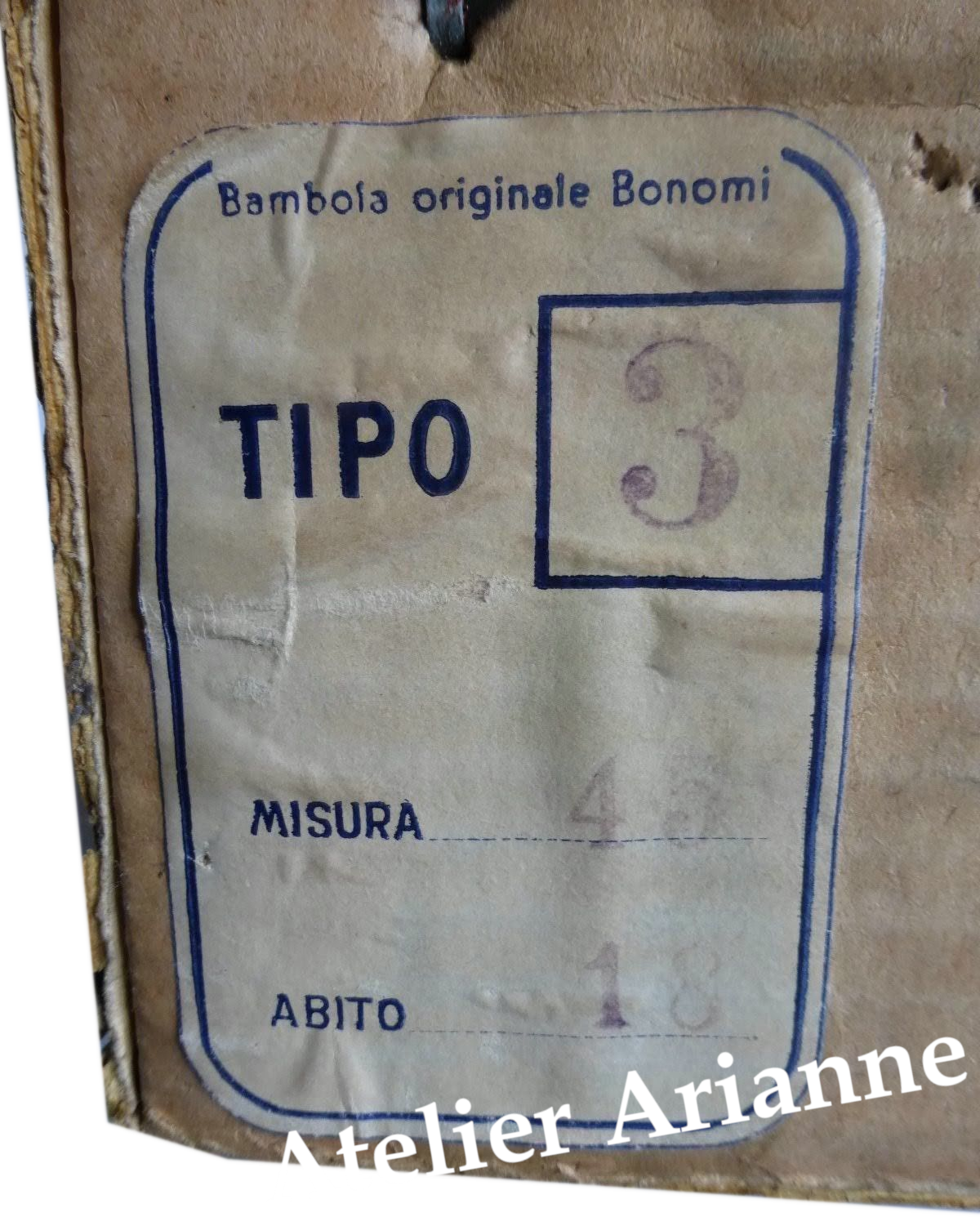 Poupée italienne Bonomi — Poupée italienne Bonomi — document original du blog, vue 6 — vue 5.