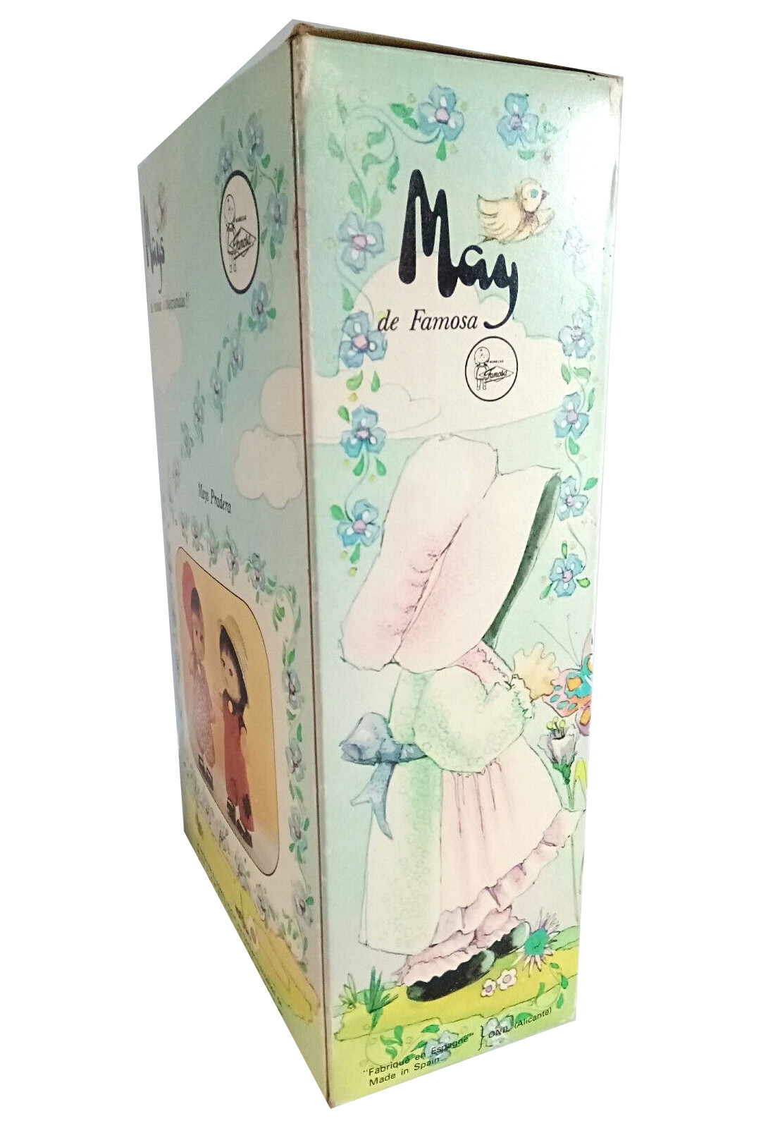Poupée May de Famosa – caractéristique, tenue, chaussures et boîte d’origine — Poupée May de Famosa – caractéristique, tenue, chaussures et boîte d’origine — document original du blog, vue 4 — vue 3.