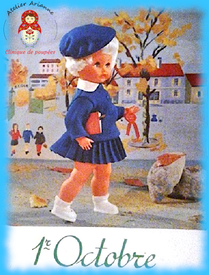 Poupées GéGé: Caline – 1er Octobre — Série : TOUS ENSEMBLE DANS LA VIE DU MUSÉE « Présentation des poupées dans leurs vêtements d’origine » Poupées GéGé: Caline – 1er Octobre — document original du blog, vue 2 — vue 2.