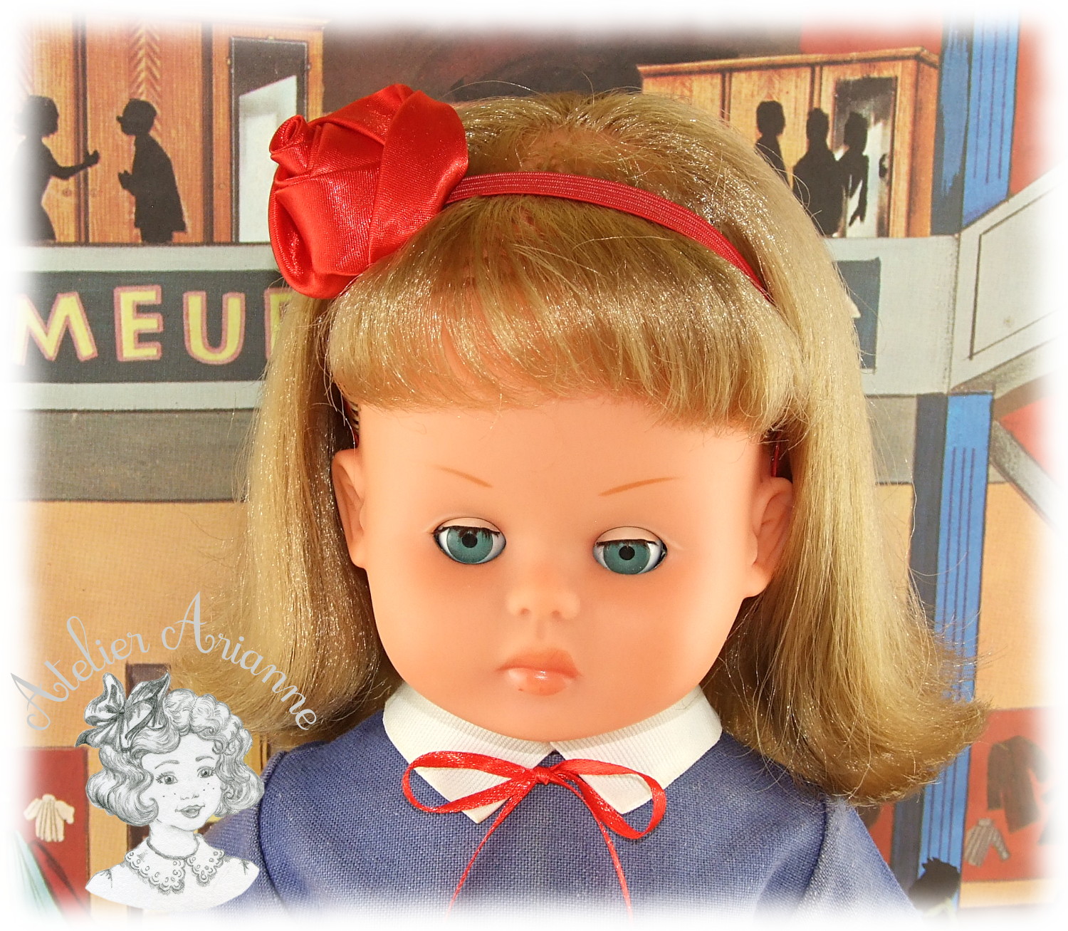 Poupée Evelyne – Petite Fille de France — Poupée Evelyne – Petite Fille de France — document original du blog, vue 3 — vue 3.