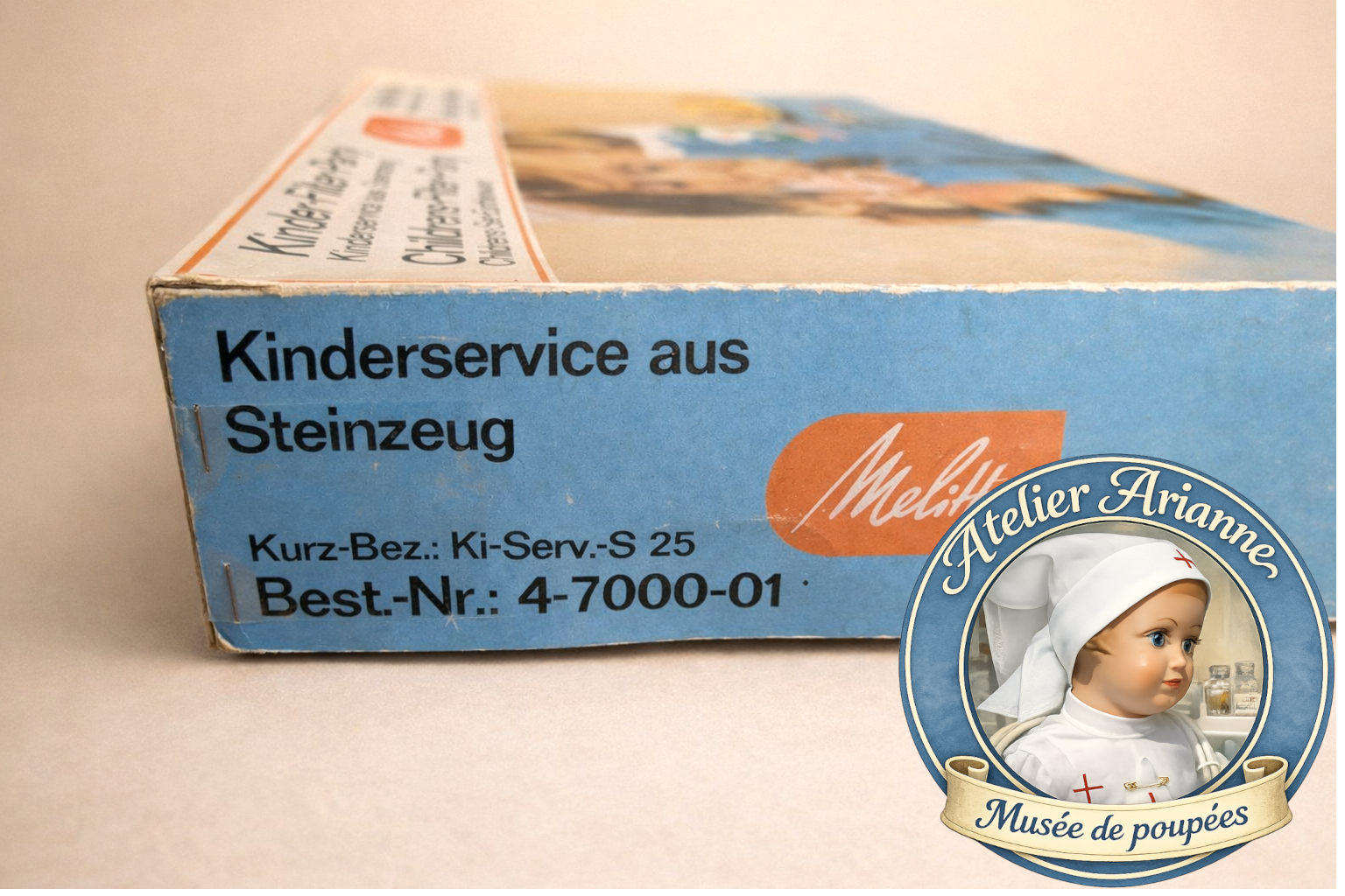 Melitta Kinder-Filter-Party — une dînette miniature en grès — Boîte d’origine : mention du grès et référence de commande 4 7000-01 — vue 3.