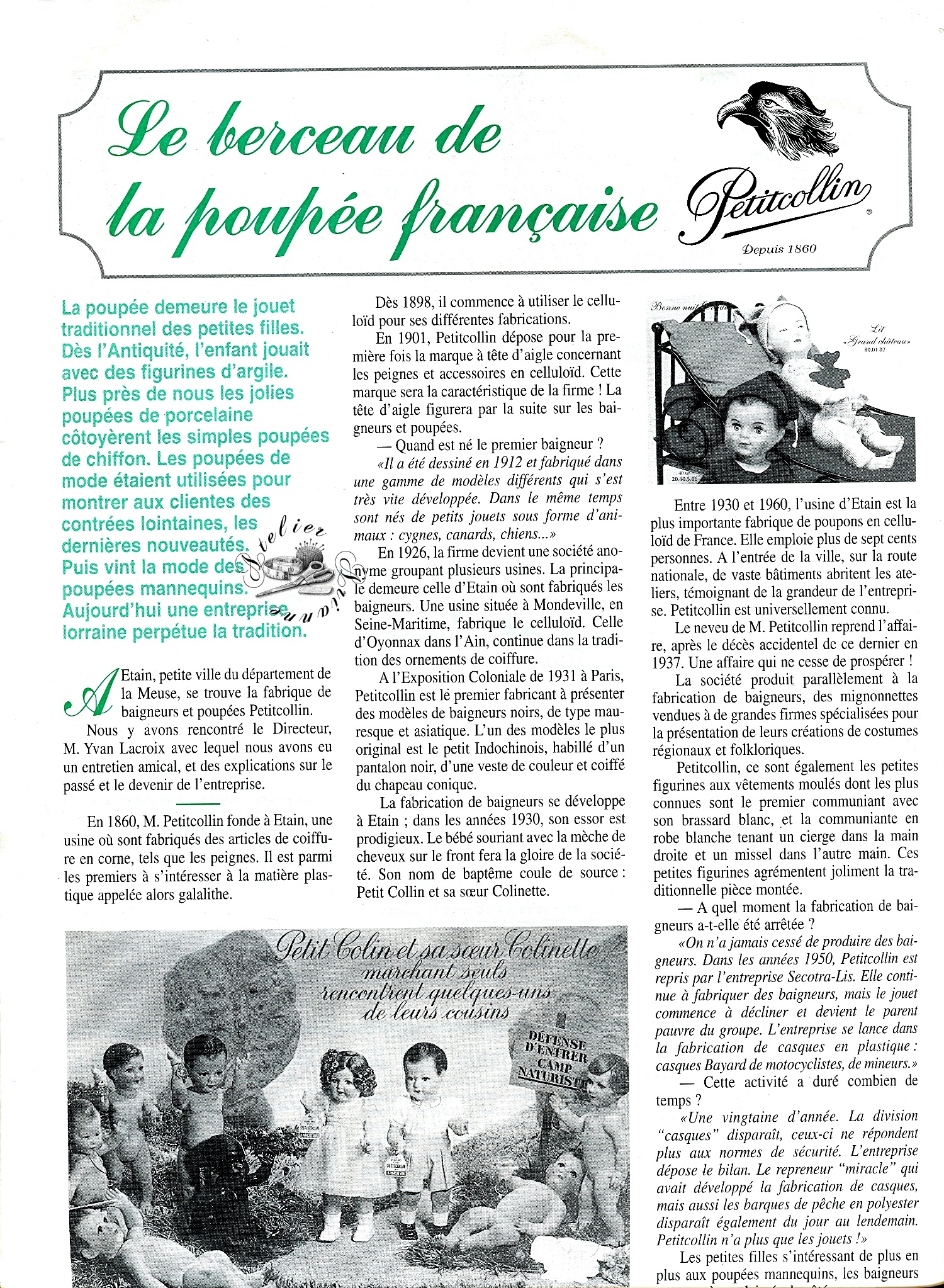 Petitcollin -LE BERCEAU DE LA POUPÉE FRANÇAISE — Petitcollin -LE BERCEAU DE LA POUPÉE FRANÇAISE — document original du blog, vue 2 — vue 2.