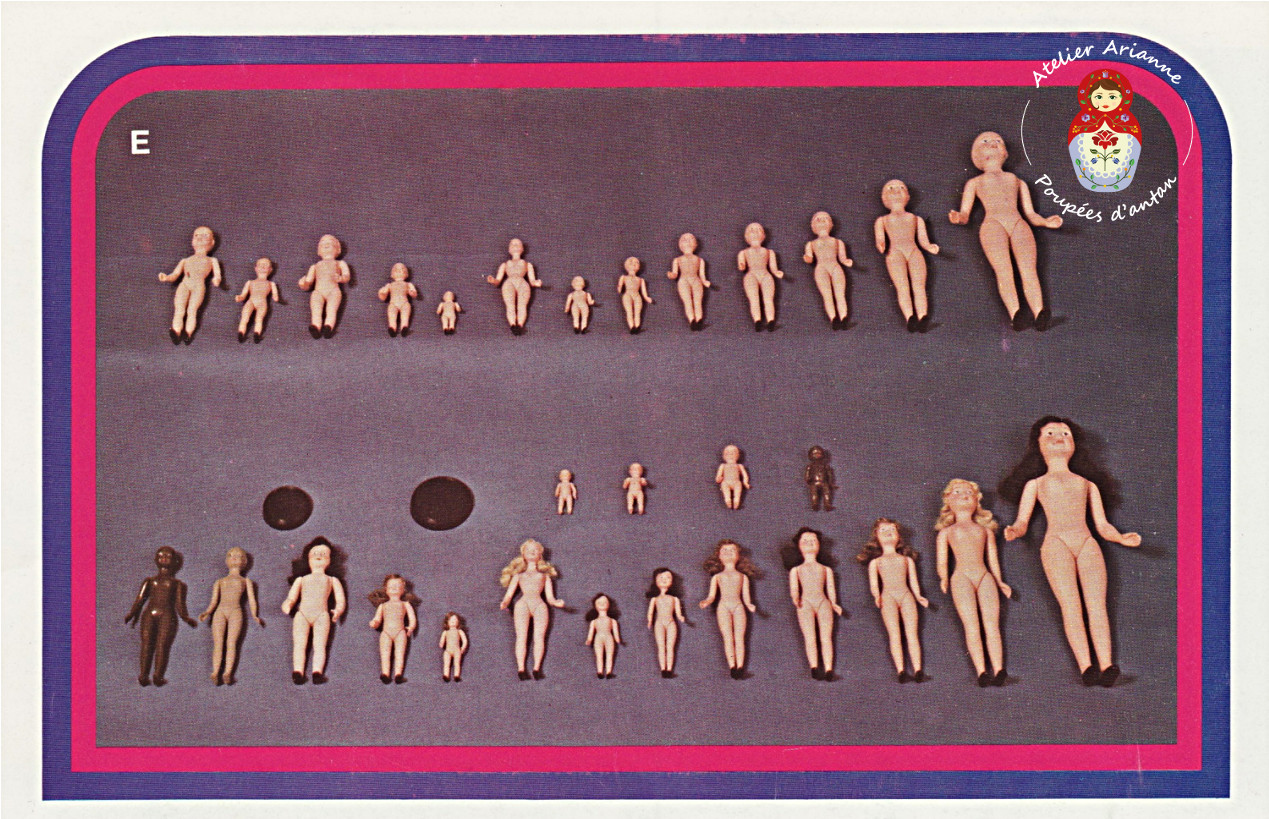 Le catalogue: « Jouets Petitcollin 78 » — Poupées « Figurines » pour habilleurs : Série Mignonettes, Starlettes, mannequins, petits bébés — vue 6.