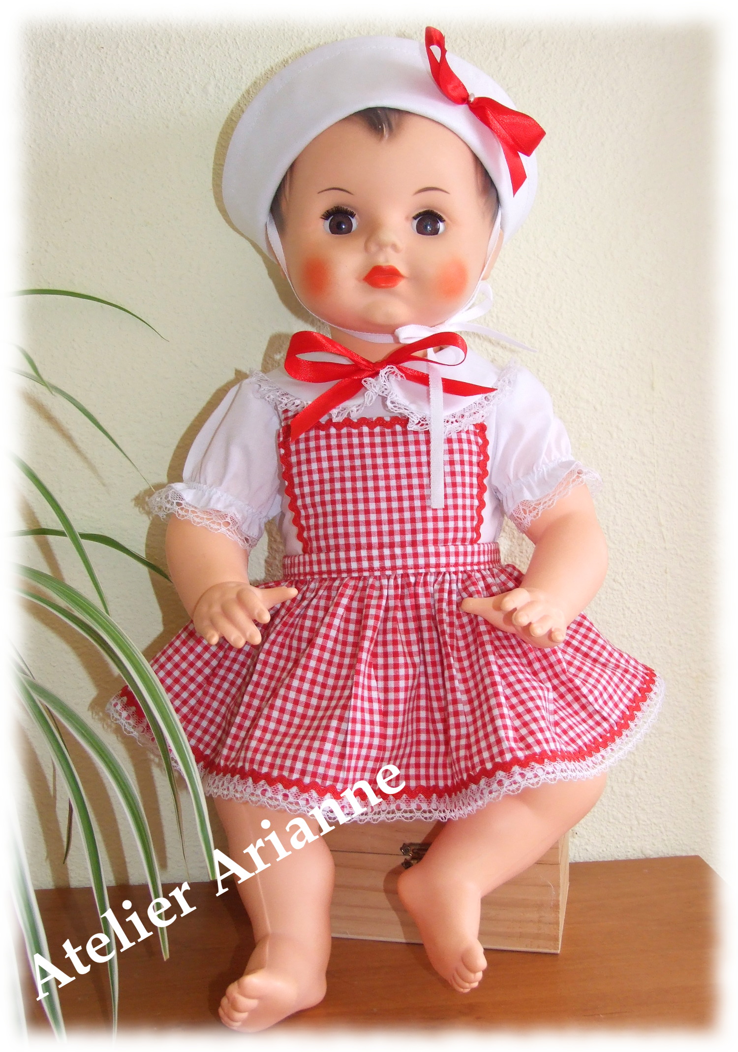 Tenue Clementina pour baigneur Sidac de Petitcollin 50 cm — Tenue Clementina pour baigneur Sidac de Petitcollin 50 cm — document original du blog, vue 1 — vue 1.