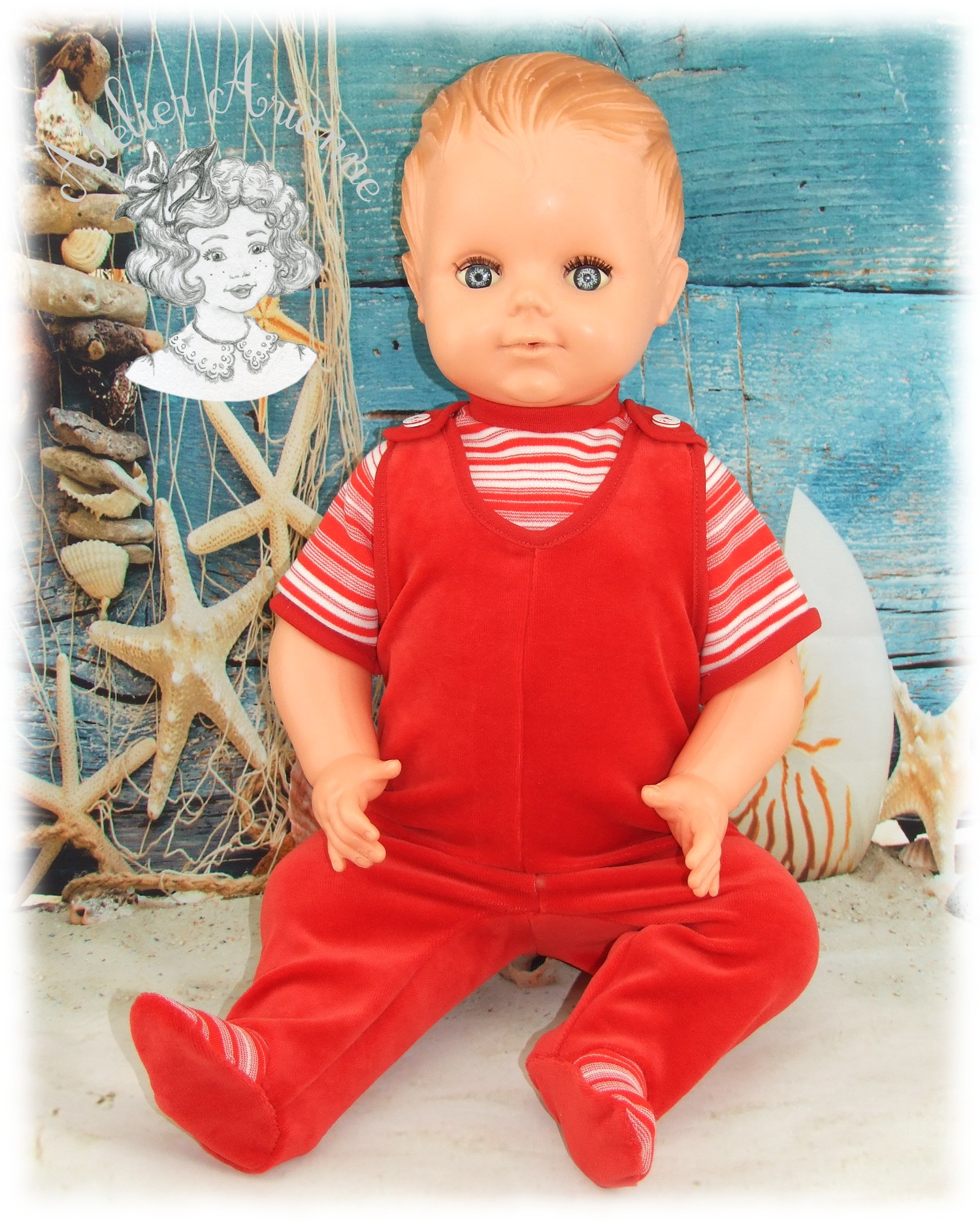 Reproduction de la tenue d’origine pour poupée Raynal 60 cm — Reproduction de la tenue d’origine pour poupée Raynal 60 cm — document original du blog, vue 1 — vue 1.