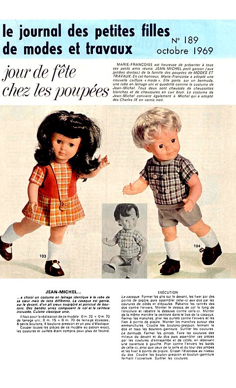 MARIE FRANÇOISE DE MODES ET TRAVAUX-MODÈLE DE 1969 — MARIE FRANÇOISE DE MODES ET TRAVAUX-MODÈLE DE 1969 — document original du blog, vue 3 — vue 3.