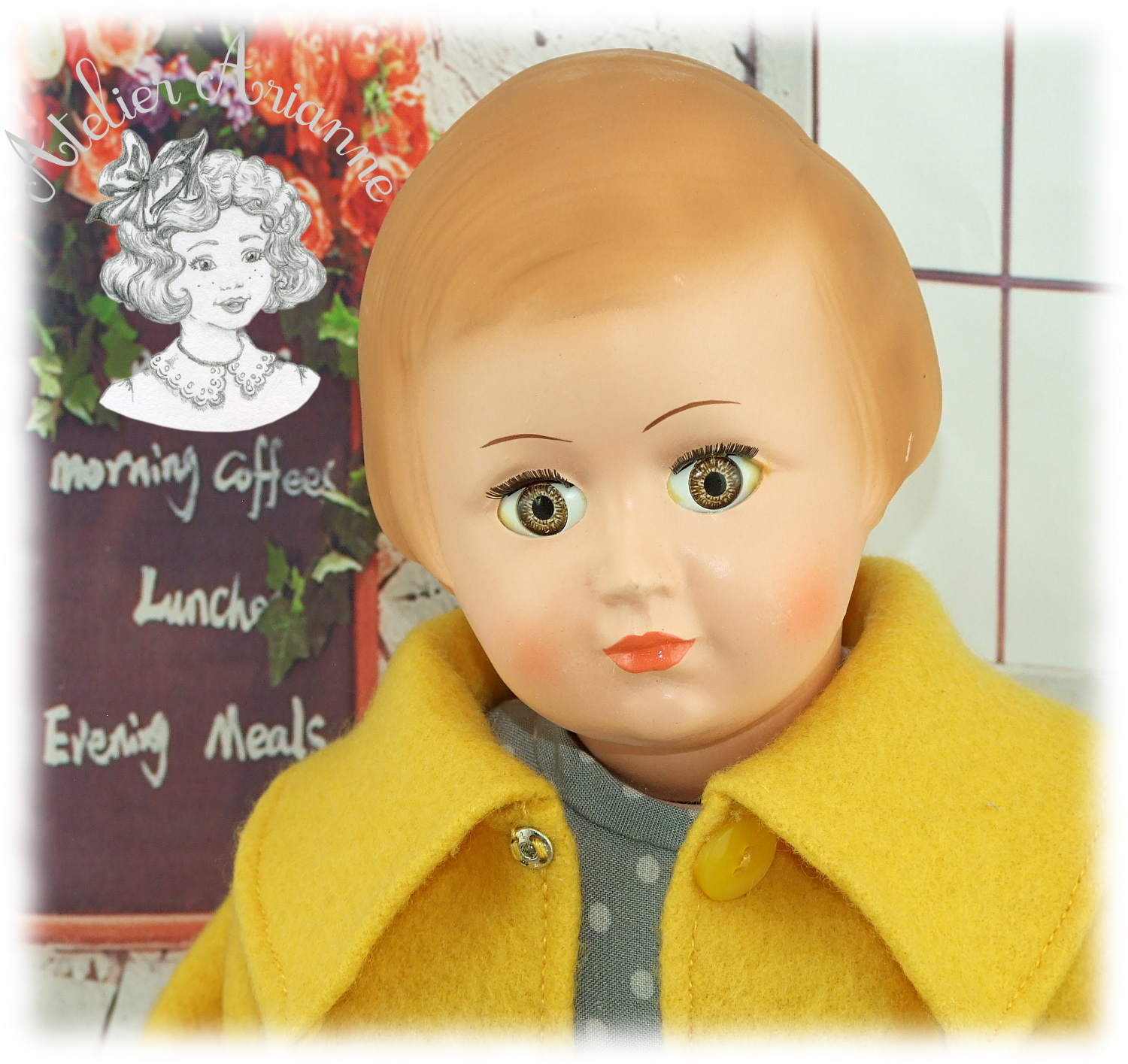 POUPÉE FRANÇOISE DE 1998 – PREMIÈRE REPRODUCTION DE FRANÇOISE — francoise-1998-poupee-edition-limitee-40-atelier-arianne — vue 1.