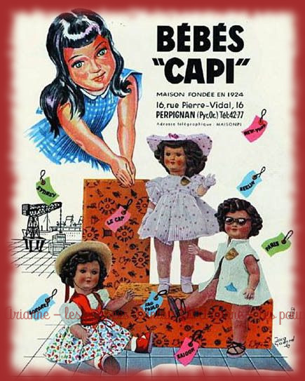 Poupées « Bébé Capi » dans leurs tenues, étiquettes et boîtes d’origine. — Poupées « Bébé Capi » dans leurs tenues, étiquettes et boîtes d’origine. — document original du blog, vue 11 — vue 11.