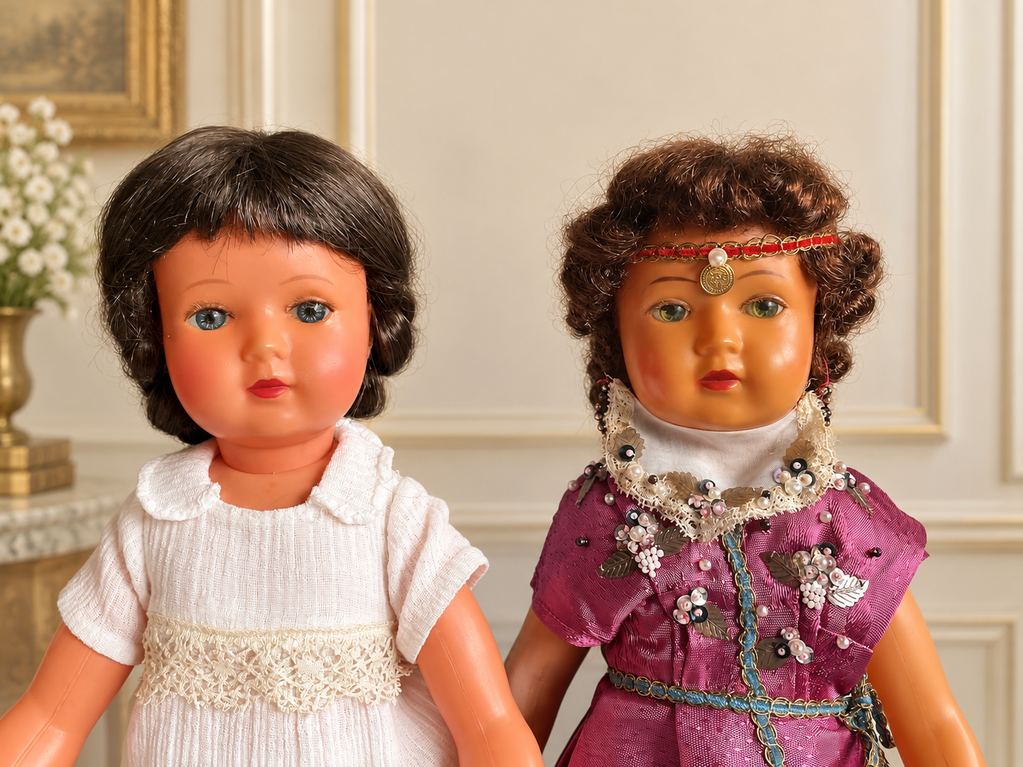 Poupées SNF en novoïd de 39 cm — collection de Françoise — Les deux poupées SNF — vue 3.
