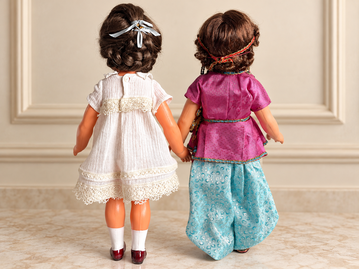 Poupées SNF en novoïd de 39 cm — collection de Françoise — Vue de dos — vue 4.