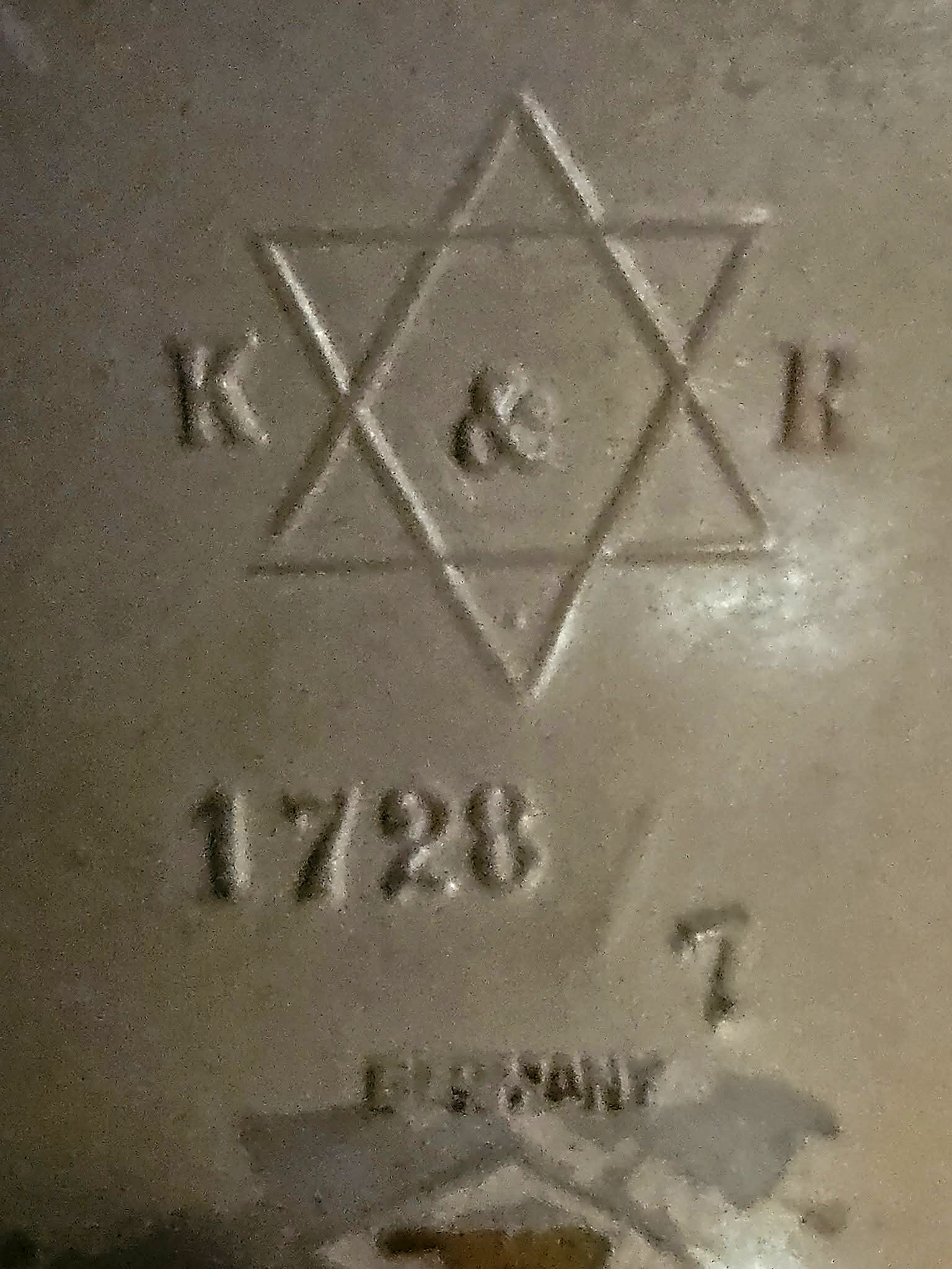 Poupon Kämmer & Reinhardt marqué 1728, taille 7 — collection de Colette — Marquage K & R à l’étoile, 1728, 7 et GERMANY — vue 2.